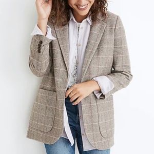 Madewell Larsen Blazer in plaid, S